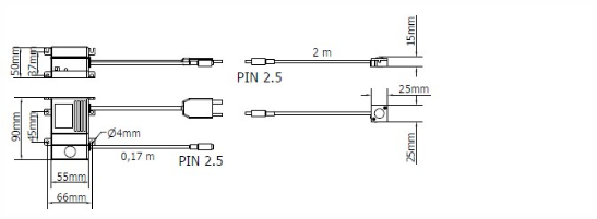 K3LED2W — Dimensioni