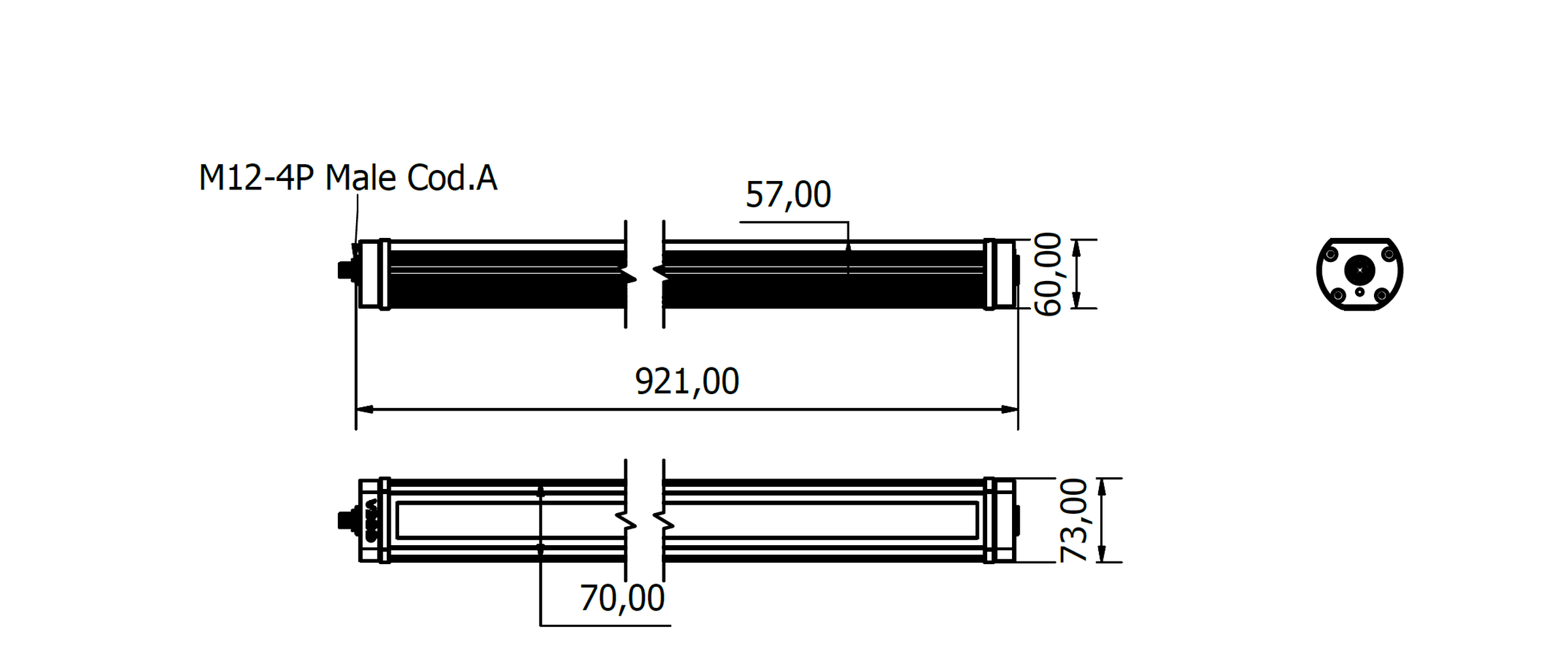 TA0724S01 — Dimensiones